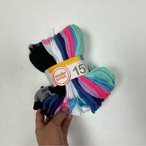 New Wonder Nation 15 Pk No Show Socks Sz L Girls